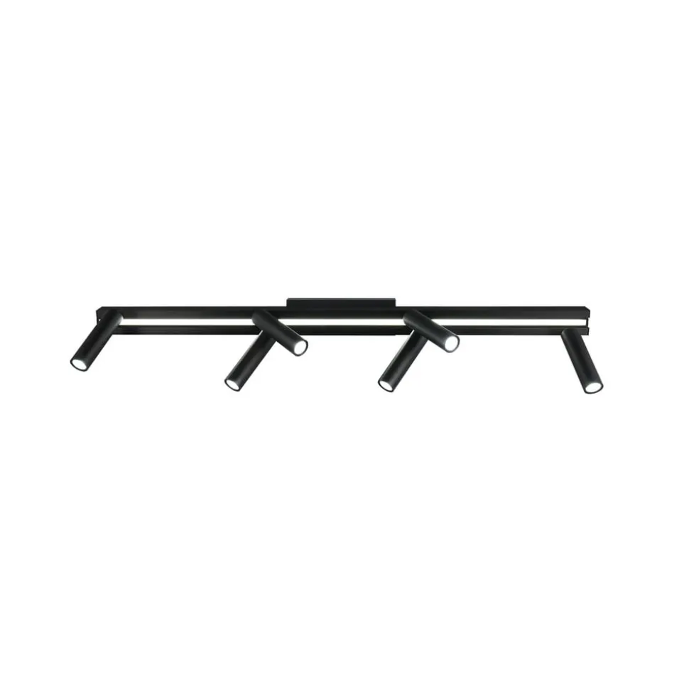 Zeno LED-spot, 6 spots, mat sort, metal