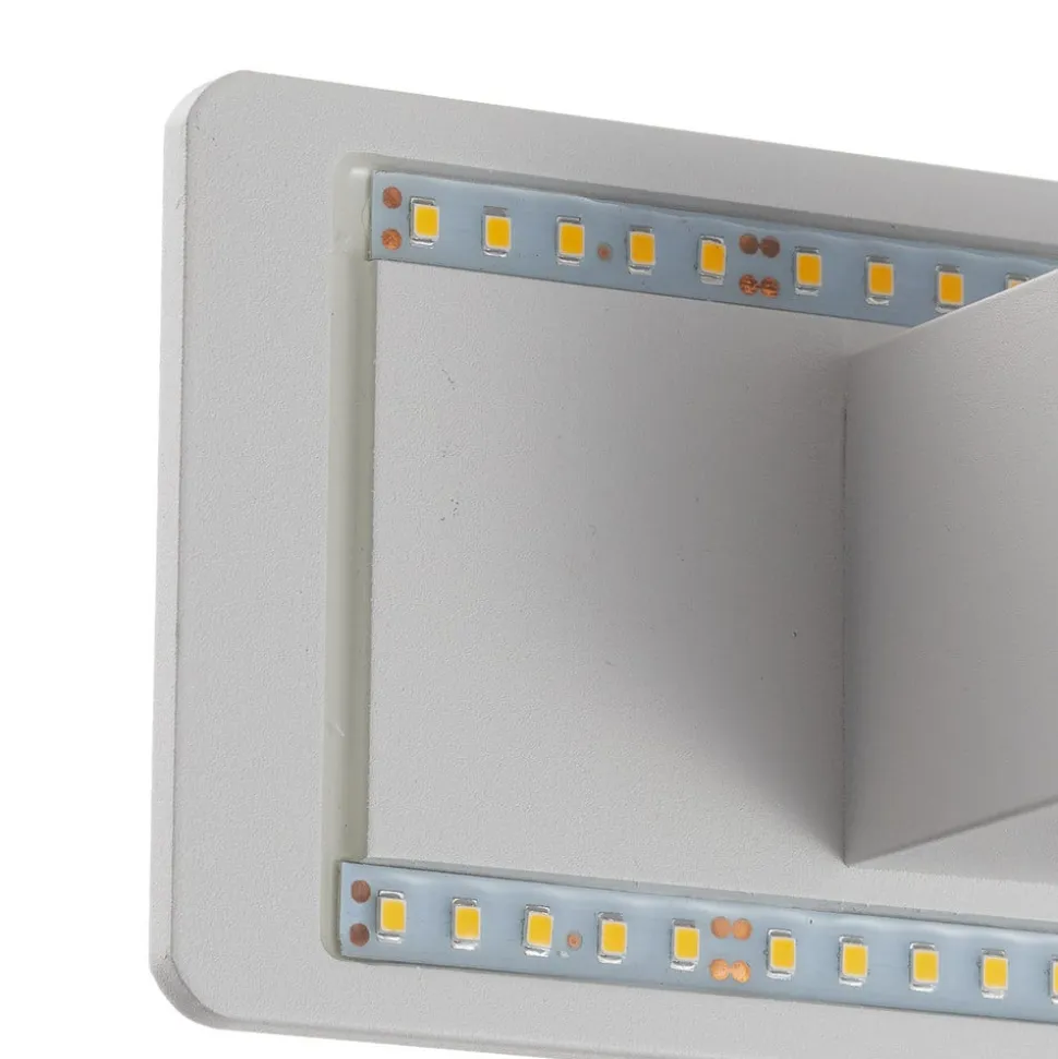 Zig Zag LED-væglampe hvid, bredde 29 cm