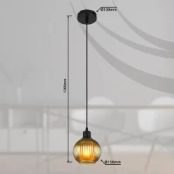 Zumba pendel, grøn, Ø 15 cm, glas