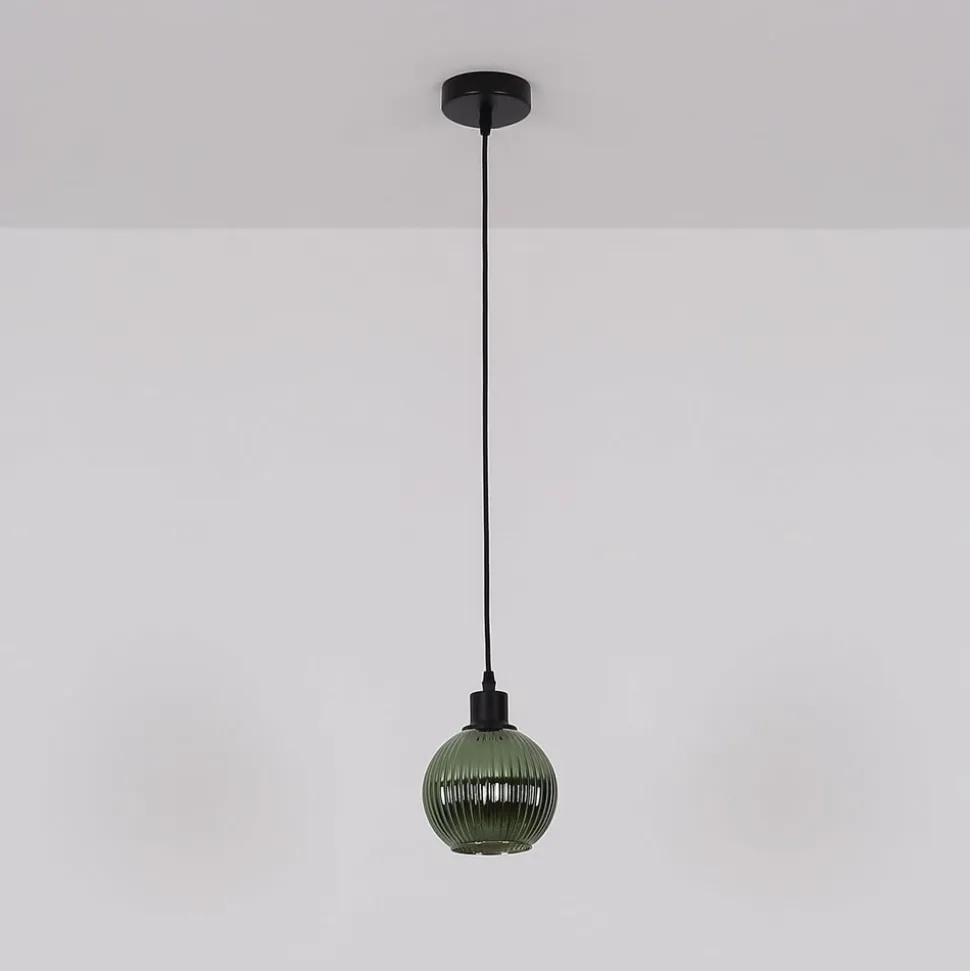 Zumba pendel, grøn, Ø 15 cm, glas
