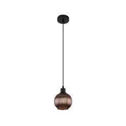 Zumba-pendel, bronzefarvet, Ø 15 cm, glas