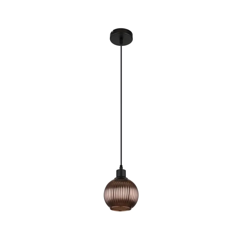 Zumba-pendel, bronzefarvet, Ø 15 cm, glas