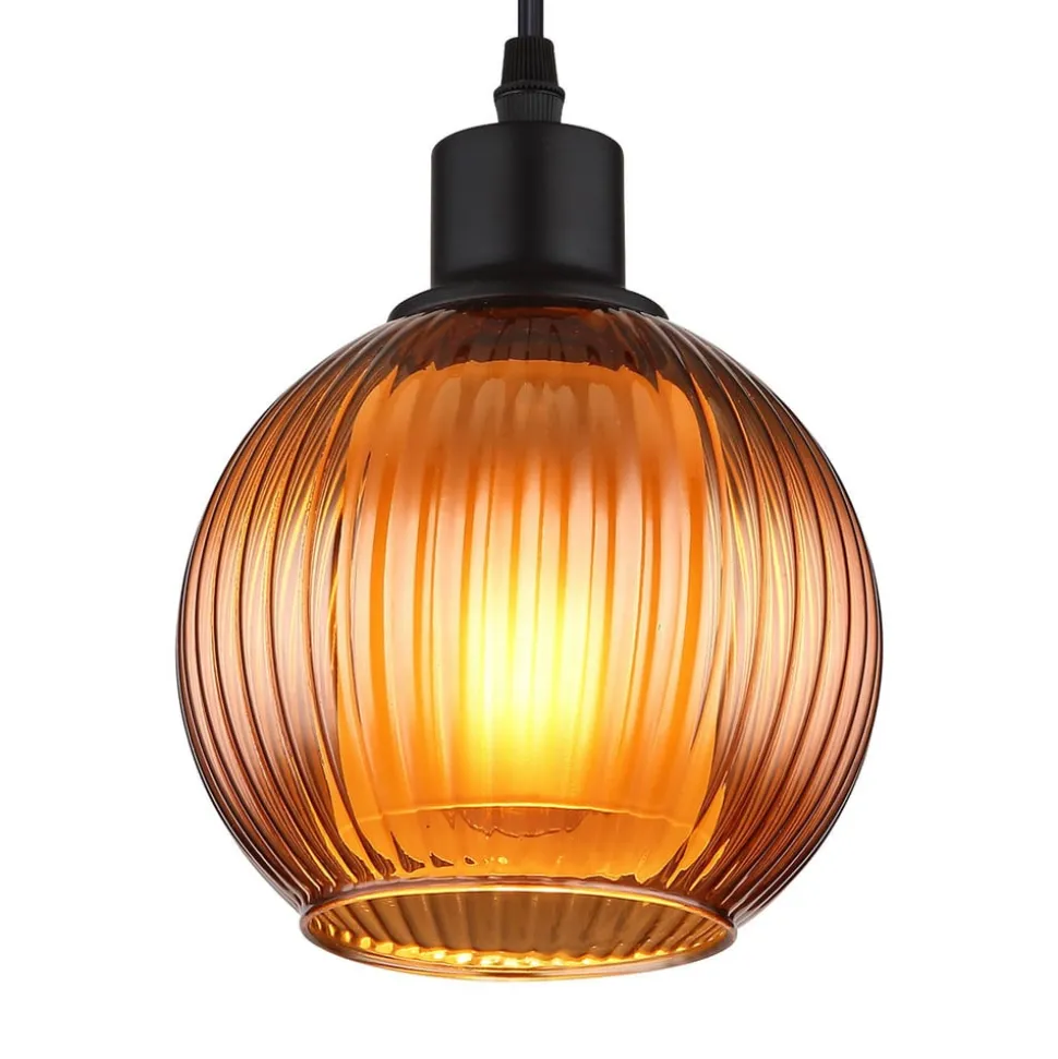 Zumba-pendel, bronzefarvet, Ø 15 cm, glas